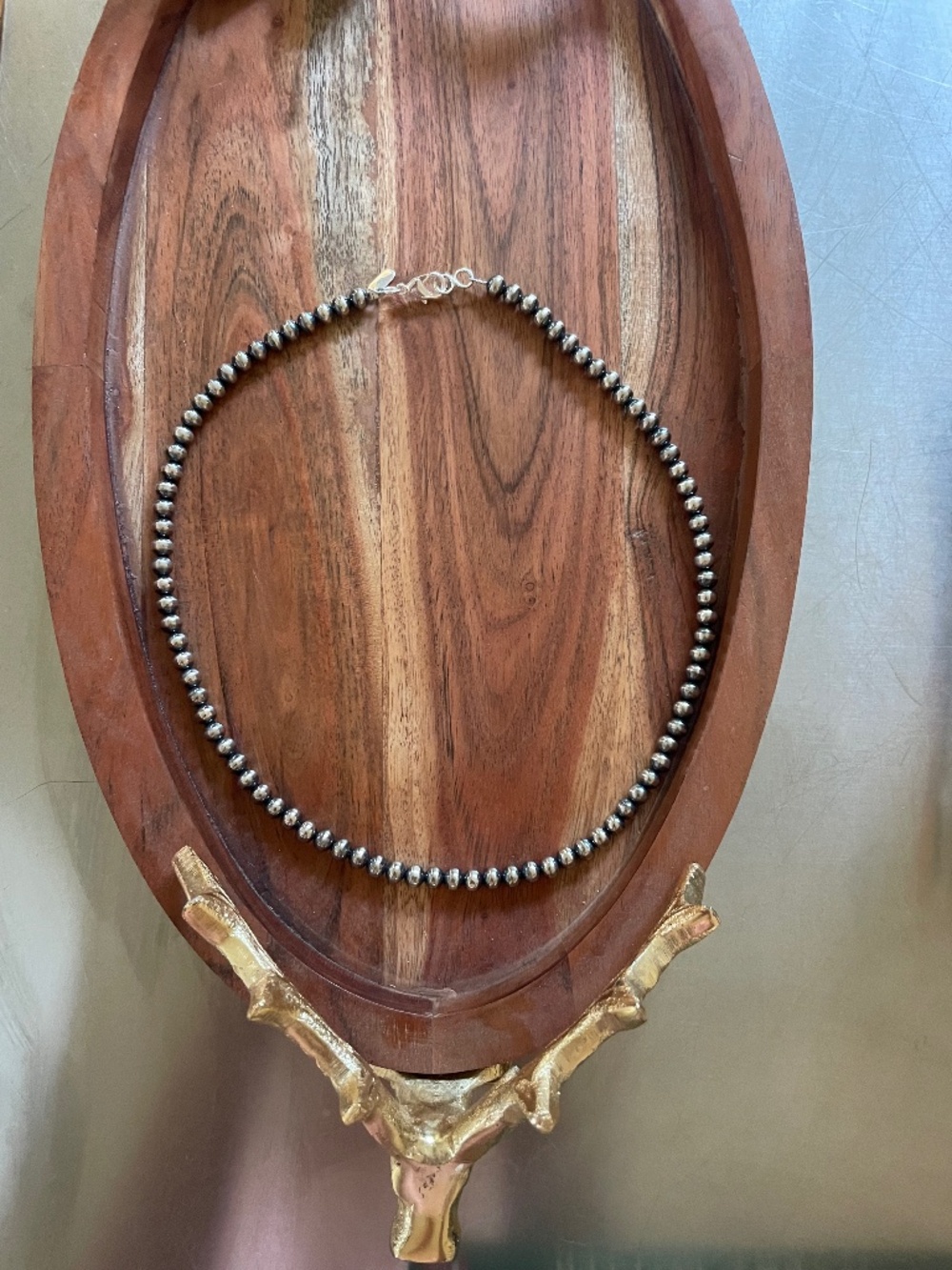 ❤️ Navajo 6mm Pearl Silver Necklace